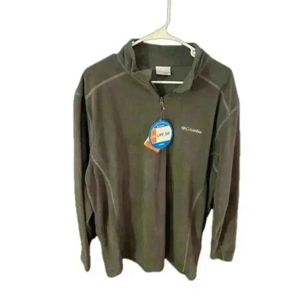 Men’s Size XL Gray Columbia Quarter Zip NWT